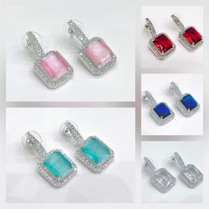 Square hanging earrings