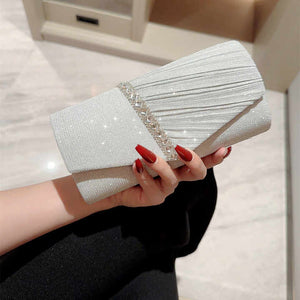 Rhinestone women party clutch bag chain purses