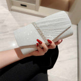 Rhinestone women party clutch bag chain purses