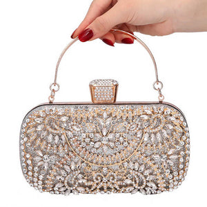 Women Crystal Clutch Bags for Bridal Evening Party Bling Rhinestone Diamond Phone Purse Handbag