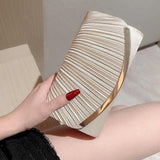 Luxury women party clutch bags dinner dress champagne handbag evening wedding wrinkle purses