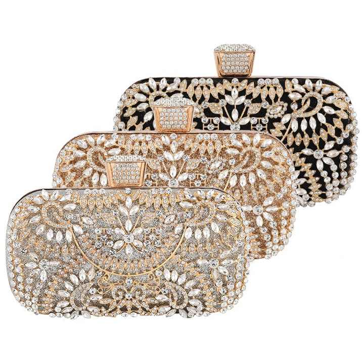 Women Crystal Clutch Bags for Bridal Evening Party Bling Rhinestone Diamond Phone Purse Handbag