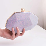 Fashion irregular shaped clutch handbags ladies party wedding bags lady