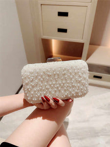 Popular Bridal Pearl Bags For Women Bridal Clutches Pearl Beading