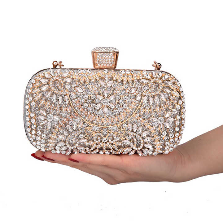 Women Crystal Clutch Bags for Bridal Evening Party Bling Rhinestone Diamond Phone Purse Handbag