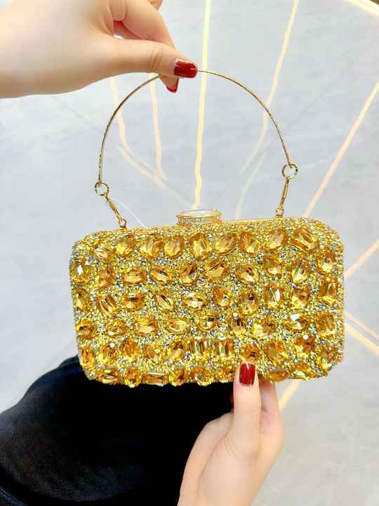 womens Square Sparkly Rhinestone Glitter Clutch Purse