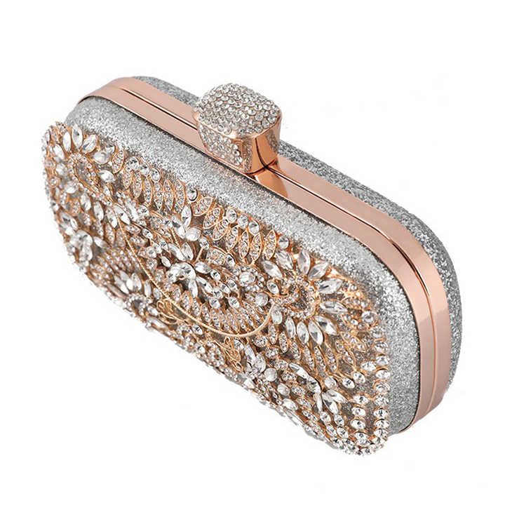 Women Crystal Clutch Bags for Bridal Evening Party Bling Rhinestone Diamond Phone Purse Handbag