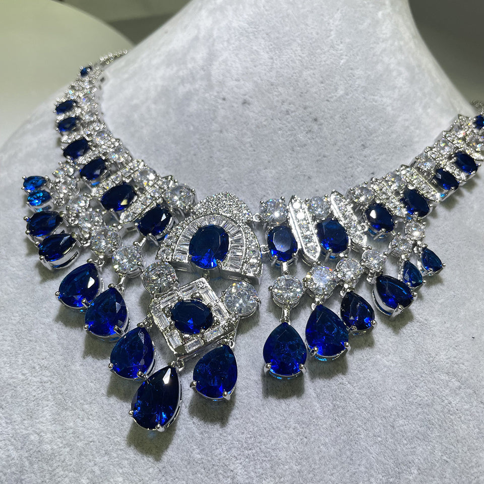 Luxurious Zircon Bridal Necklace