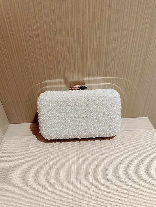 Popular Bridal Pearl Bags For Women Bridal Clutches Pearl Beading