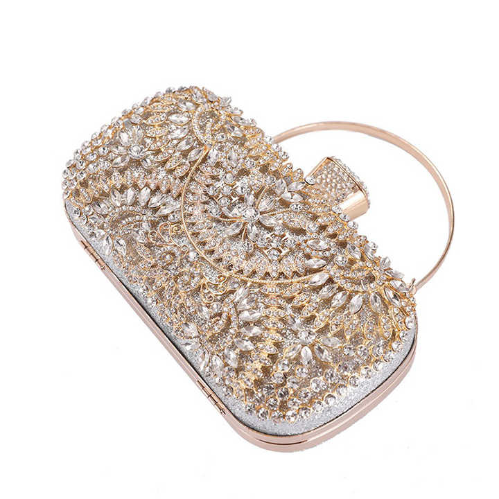 Women Crystal Clutch Bags for Bridal Evening Party Bling Rhinestone Diamond Phone Purse Handbag